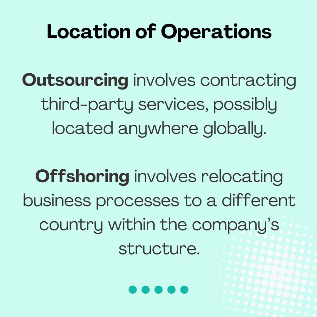 outsourcing vs offshoring